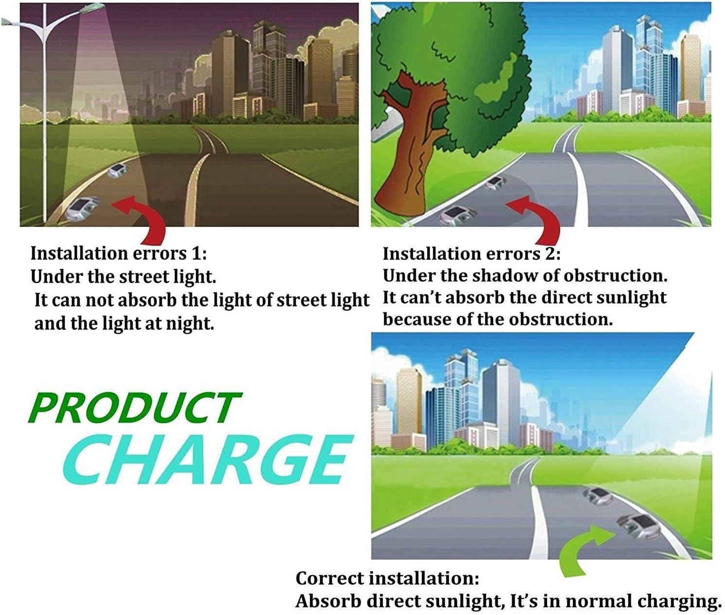 Solar Deck Lights 4 Pack LED Dock Lights Solar Driveway Lights for Walkway, Stair and Step Cast Aluminum