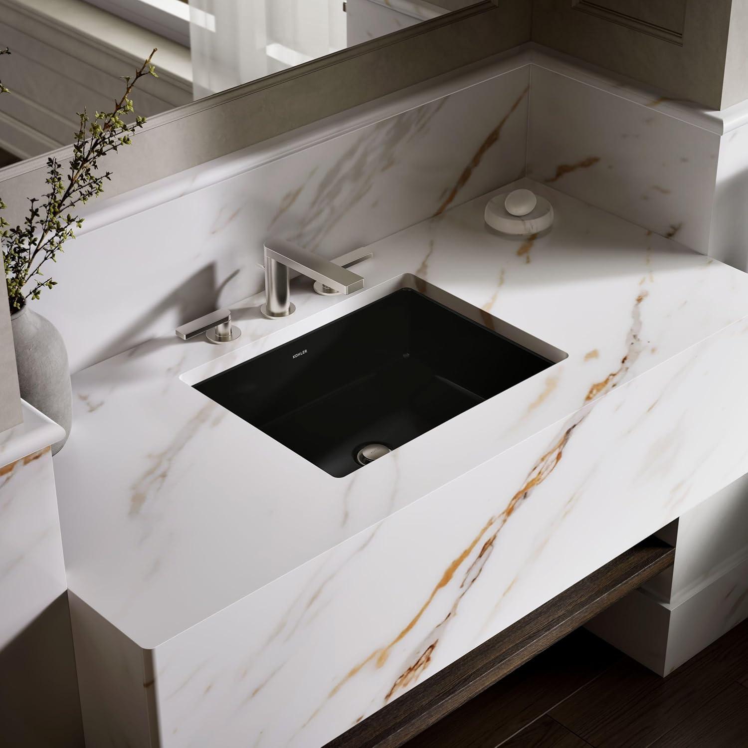 Verticyl Rectangular Undermount Bathroom Sink with Overflow