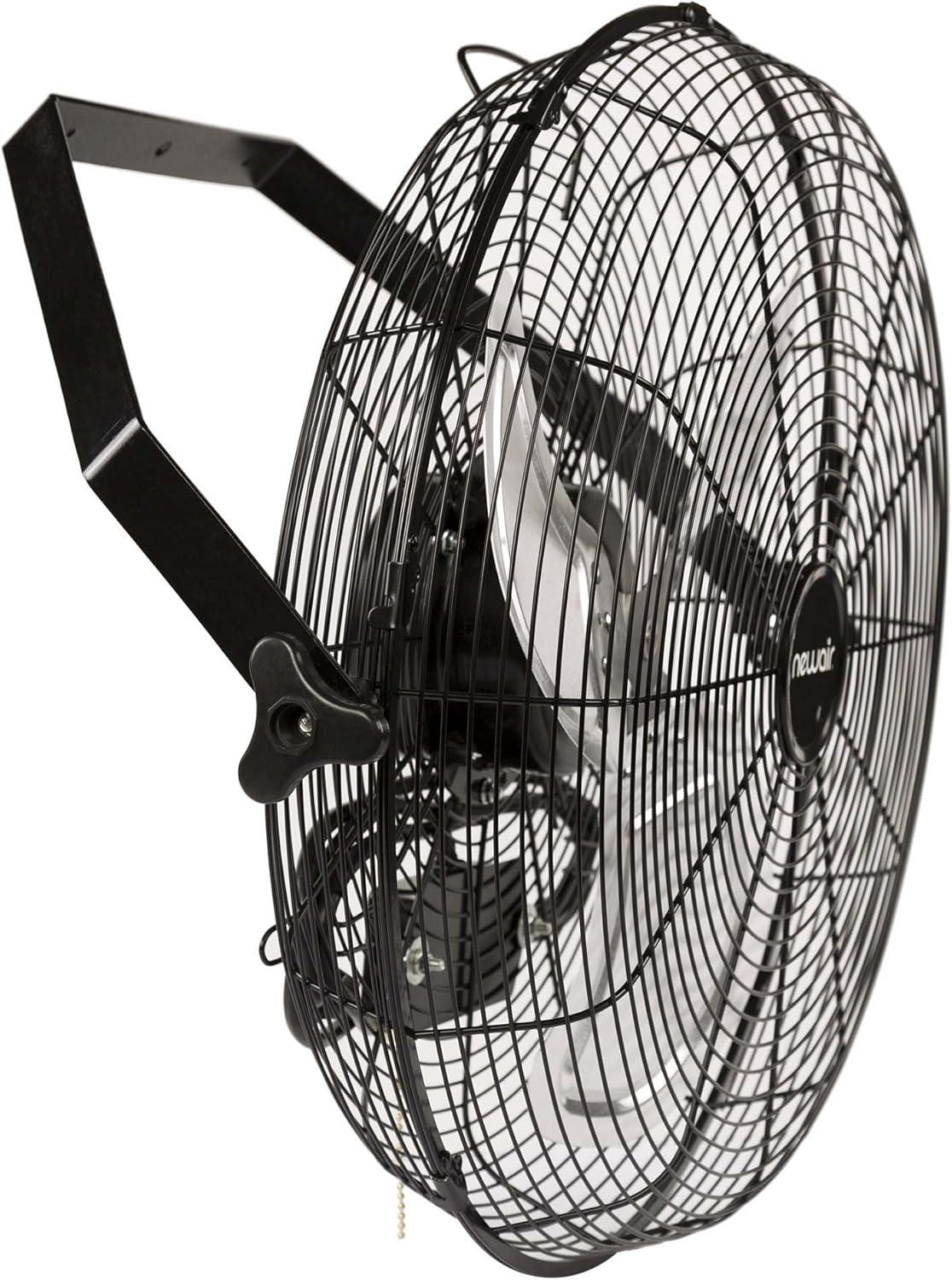 WindPro18W Industrial Black 18-inch High Velocity Wall Mount Fan