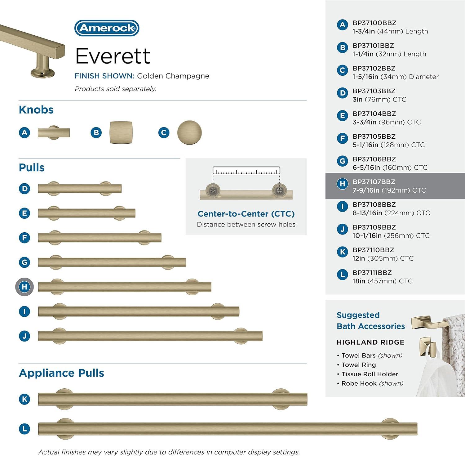 Amerock Everett Cabinet or Drawer Pull