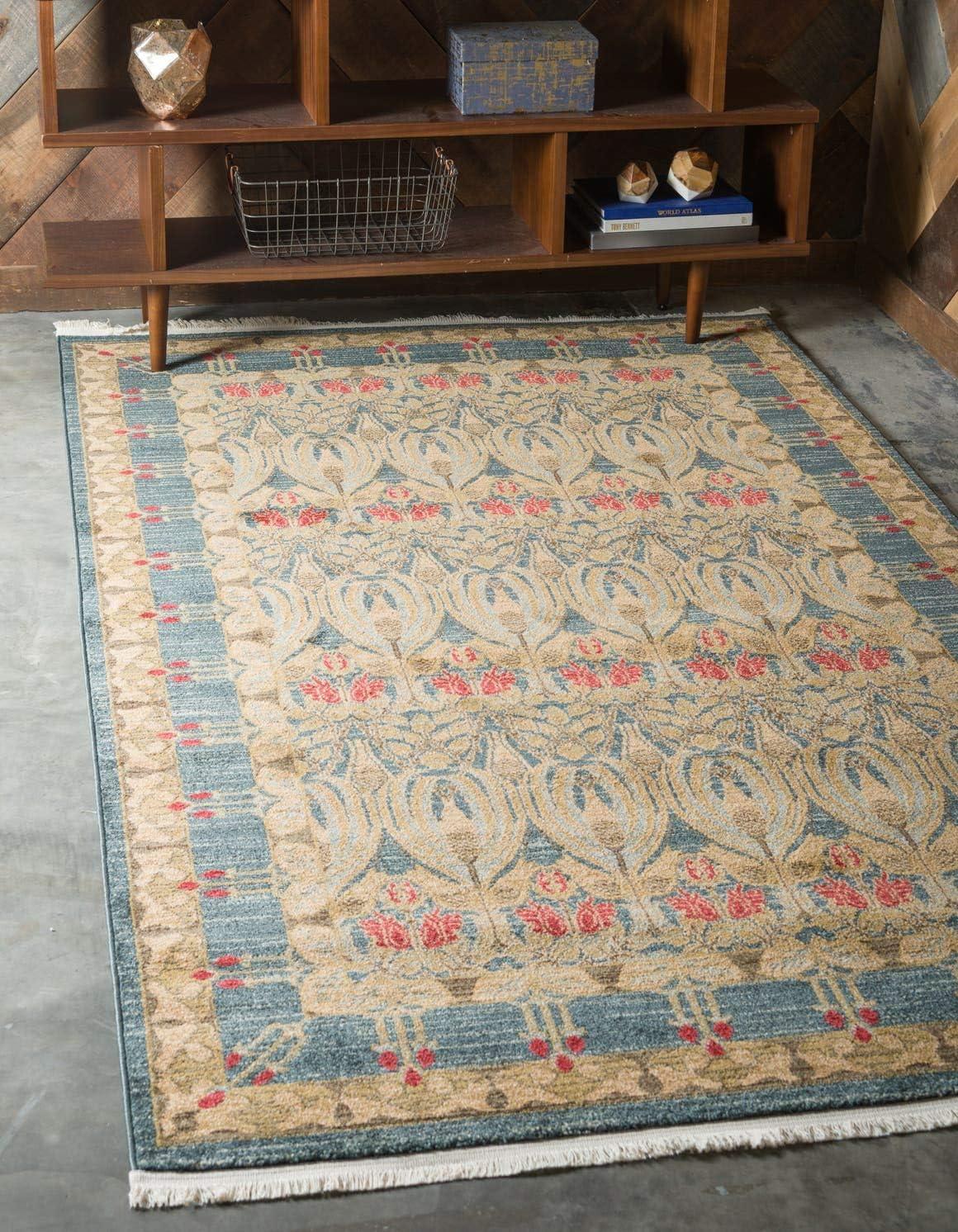 Unique Loom Canmore Edinburgh Rug , 9' 0" x 12' 2" ,Navy Blue