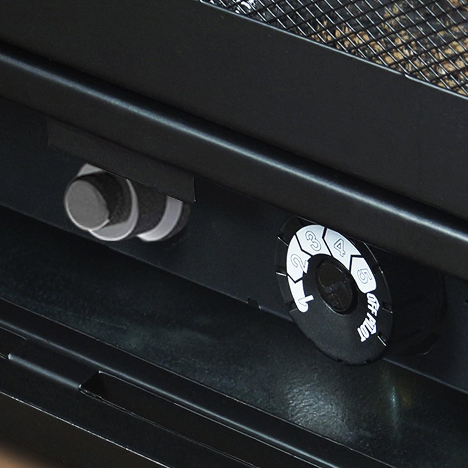 Pleasant Hearth 36 in. Natural Gas Compact Freestanding Tobacco Vent Free Fireplace 20,000 BTU