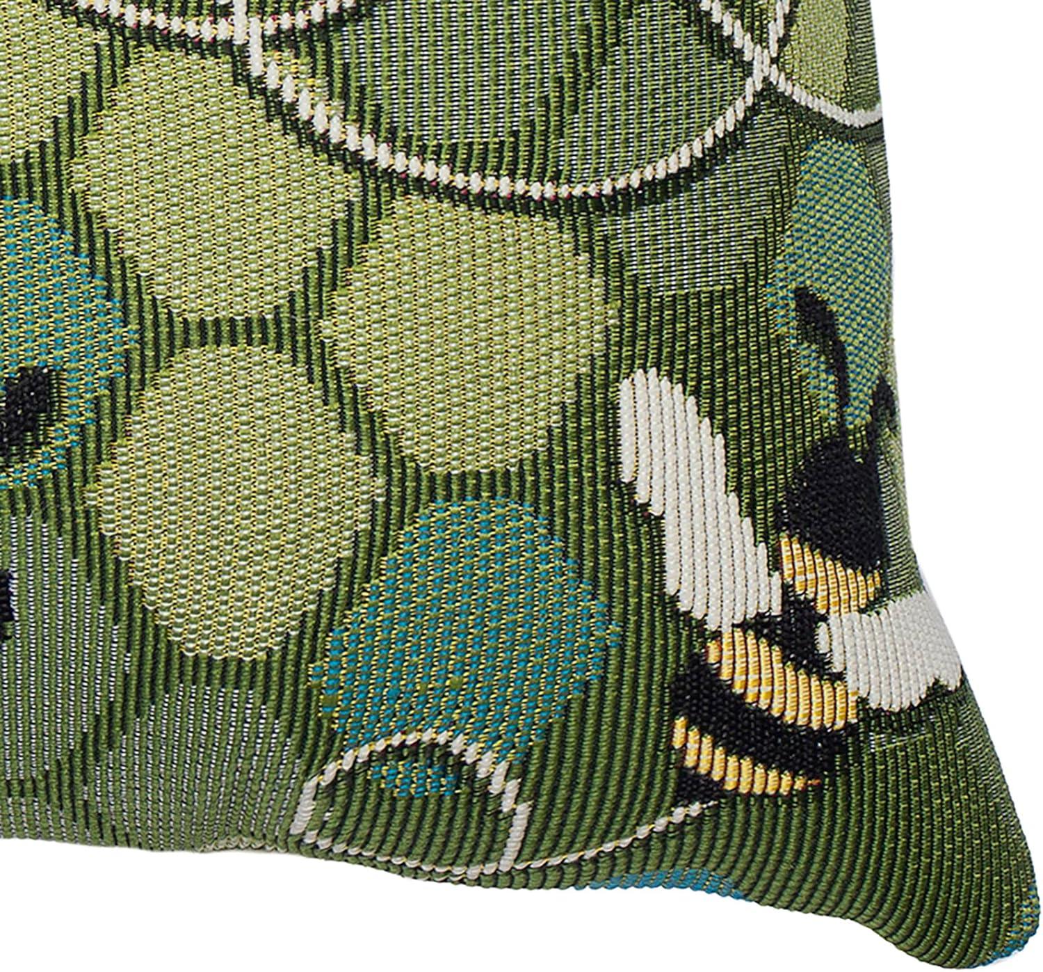 Green Bee Pattern Indoor/Outdoor Lumbar Pillow