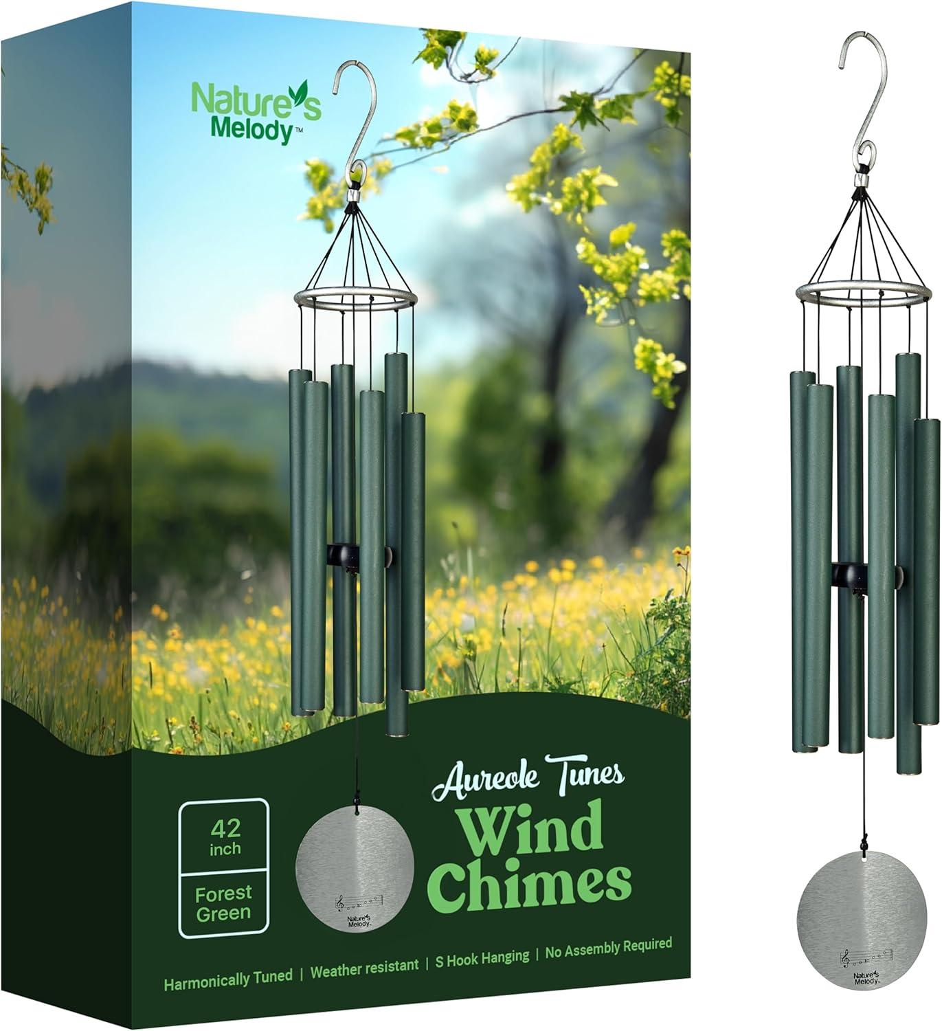 Nature's Melody Tuned 6-Tube Outdoor Wind Chimes