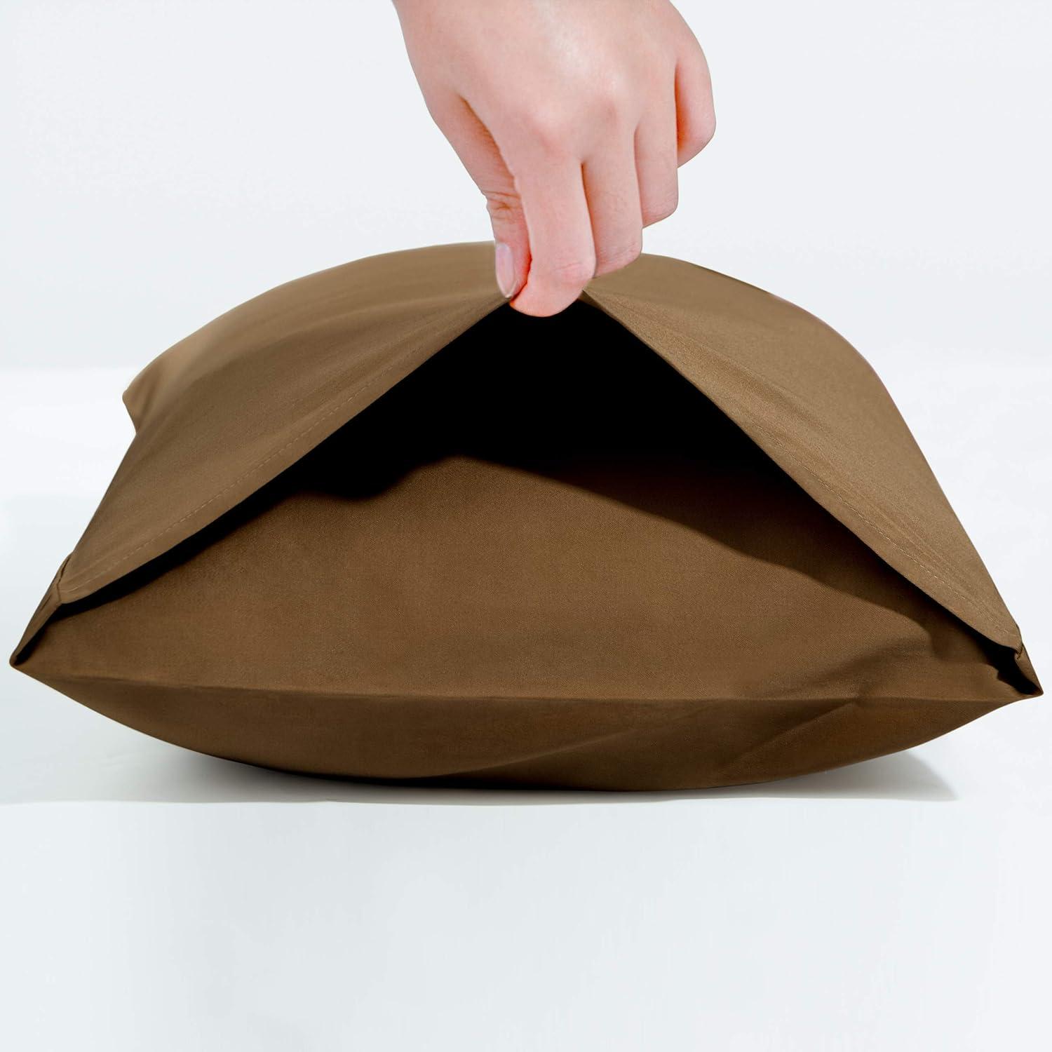 NTBAY Egyptian-Quality Cotton Bed Pillowcases, 500 Thread Count Cotton Sateen Pillowcases with Envelope Closure - NTBAY (Set of 2)