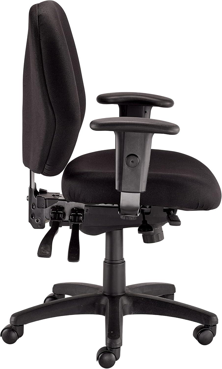 Eurotech 4 x 4 Multi Function Ergonomic Office Desk Chair w/ Armrests, Black