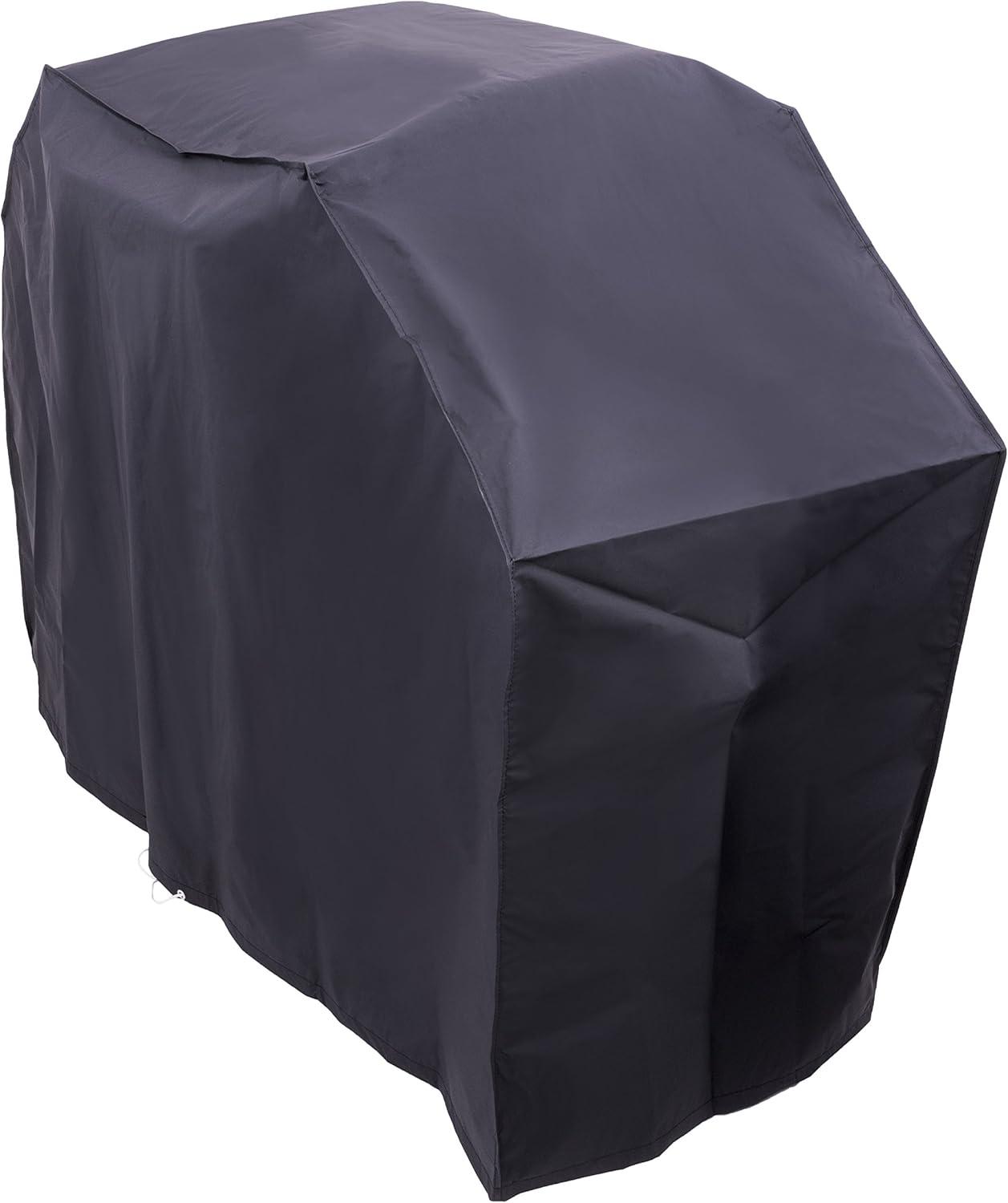 Black Vinyl Weather Resistant Grill Cover for 3-4 Burner Grills