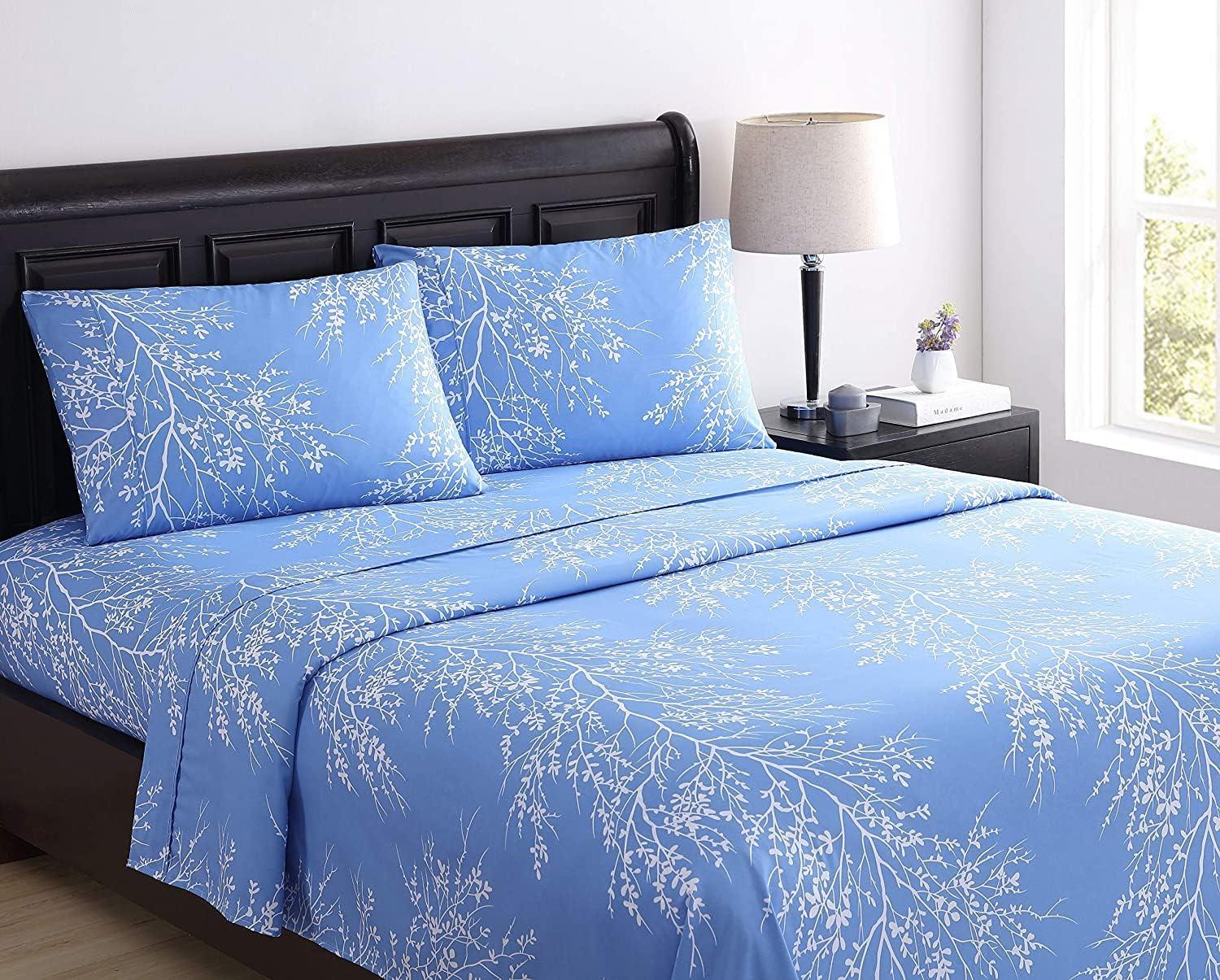 Microfiber Floral Sheet Set