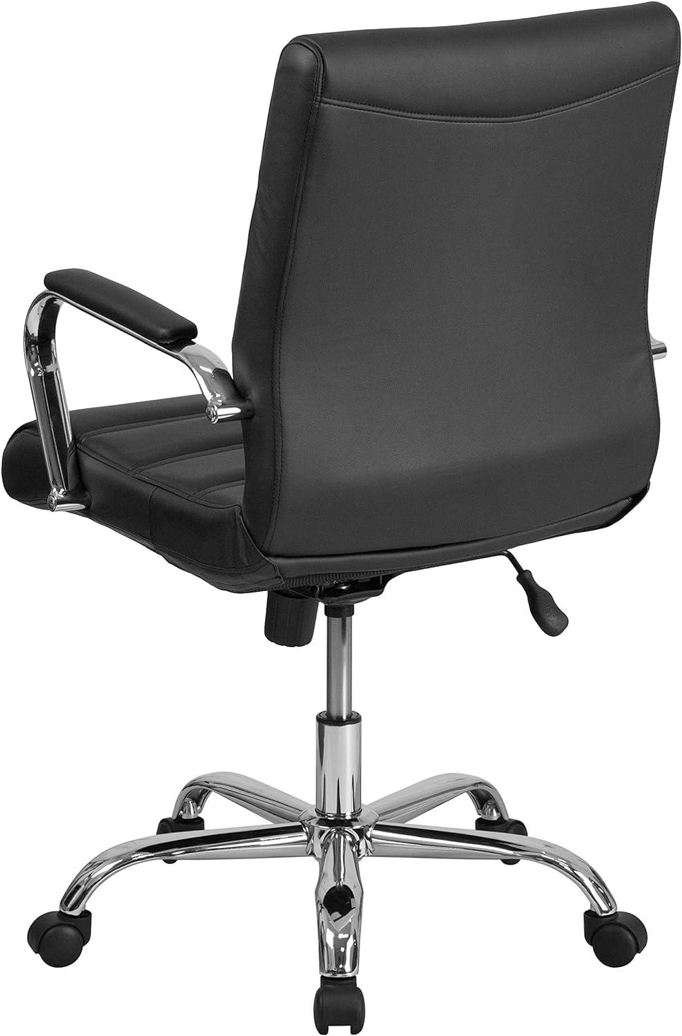 Flash Furniture Mid-Back Executive Swivel Office Chair with Metal Frame and Arms