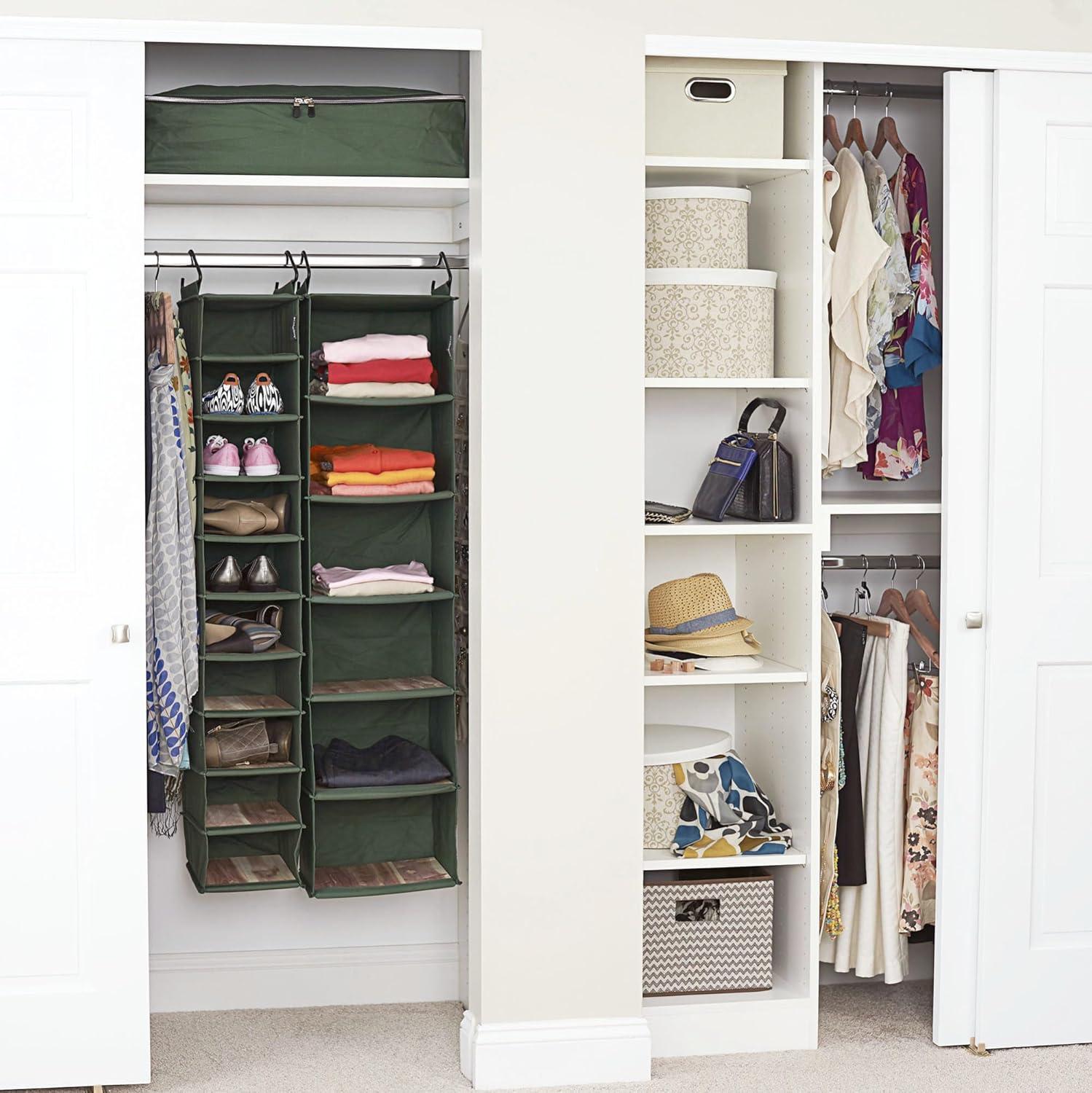 Round Hat Boxes with Lids, Vibrant Scallop Print with Faux Leather Lids, Large, Medium and Small, Stackable and Nestable, Olive and Cream