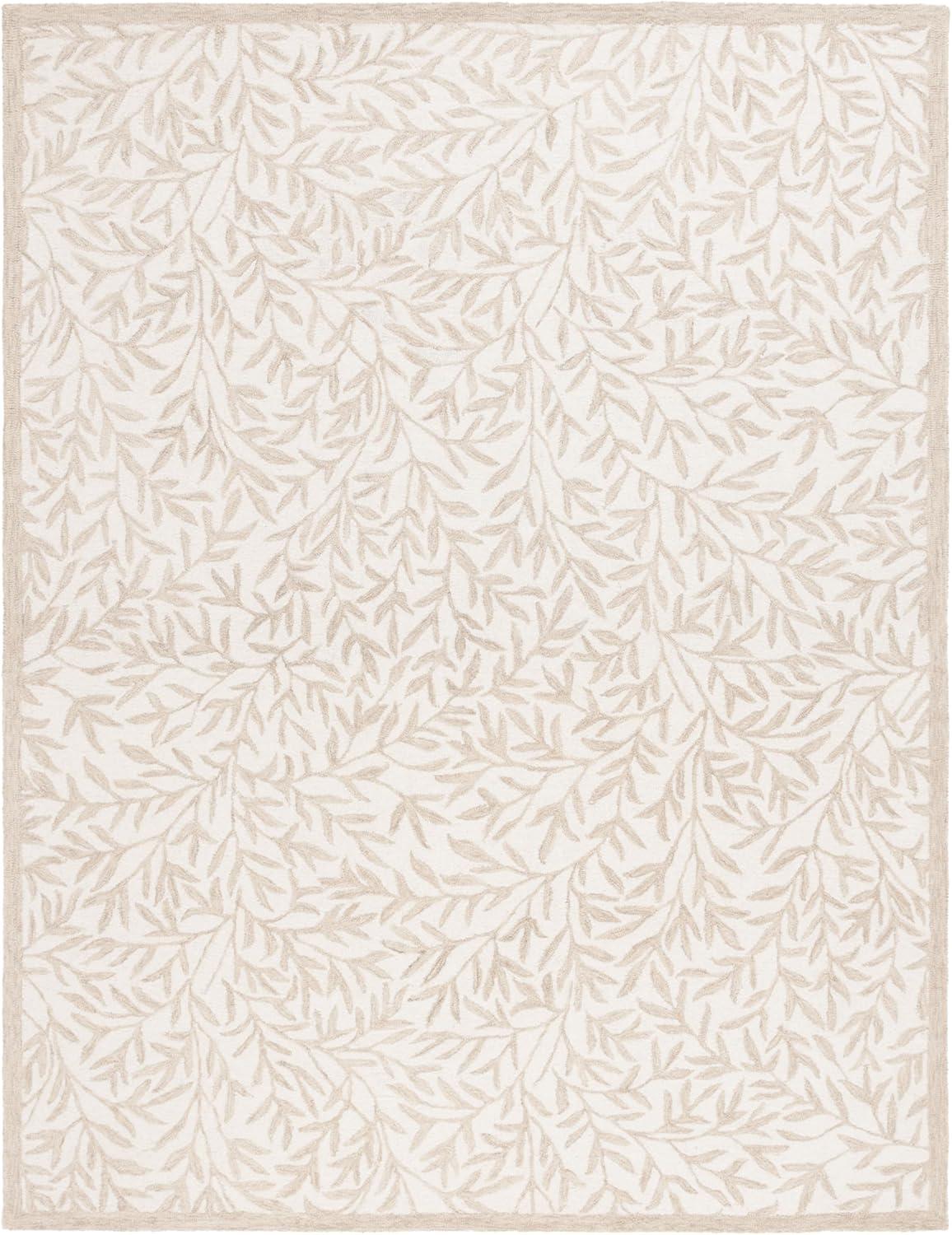 SAFAVIEH Martha Stewart Jardin Floral Area Rug, Ivory/Beige, 5' x 8'