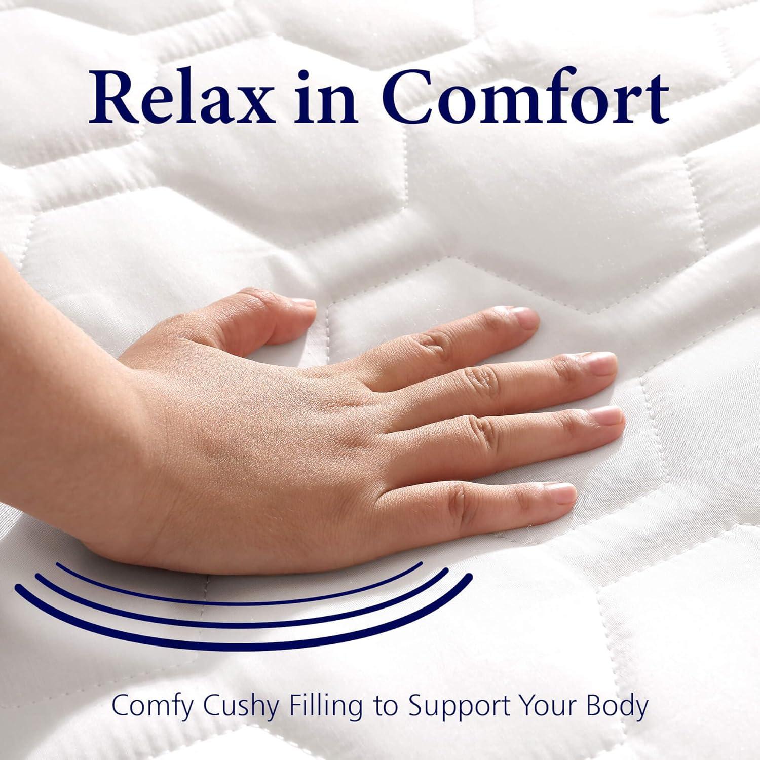 Twin XL Mattress Protector Waterproof, Rest-Guard 100% Waterproof Quilted Fitted Mattress Pad, Ultra Soft & Noiseless Mattress Cover Bed Cover - fits up to 21" Deep, Machine Washable