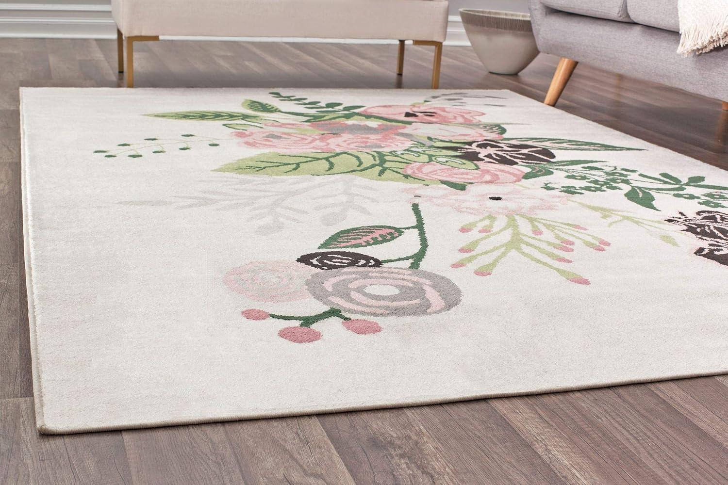 Rugs America Hanna Floral Transitional Area Rug