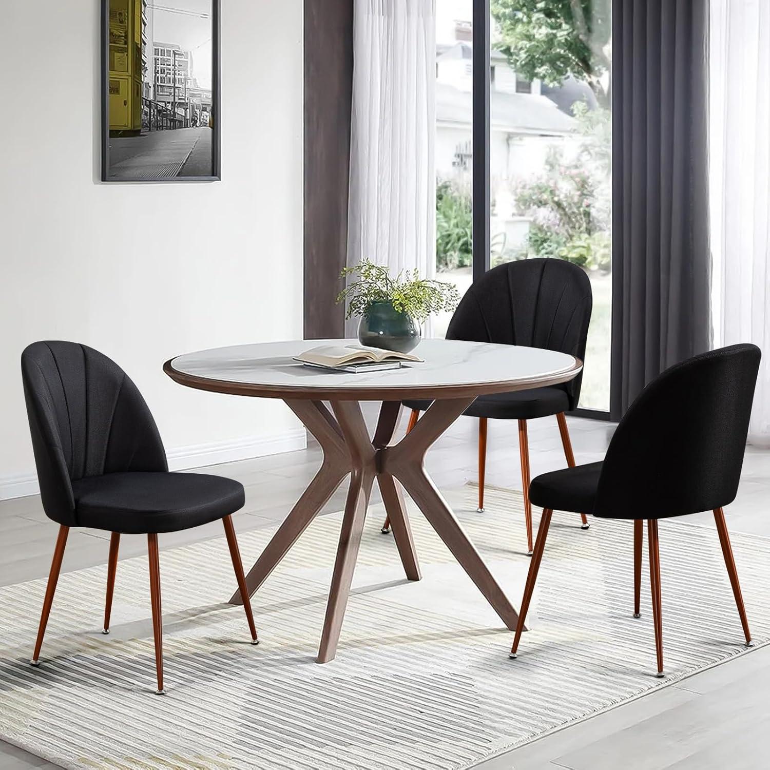 Everly Quinn Velvet Upholstered Stacking Side Chair (Set of 4)