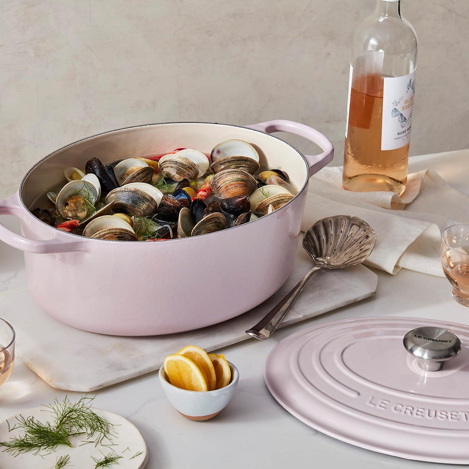 Le Creuset Shallot Pink Round Silicone Coaster Set