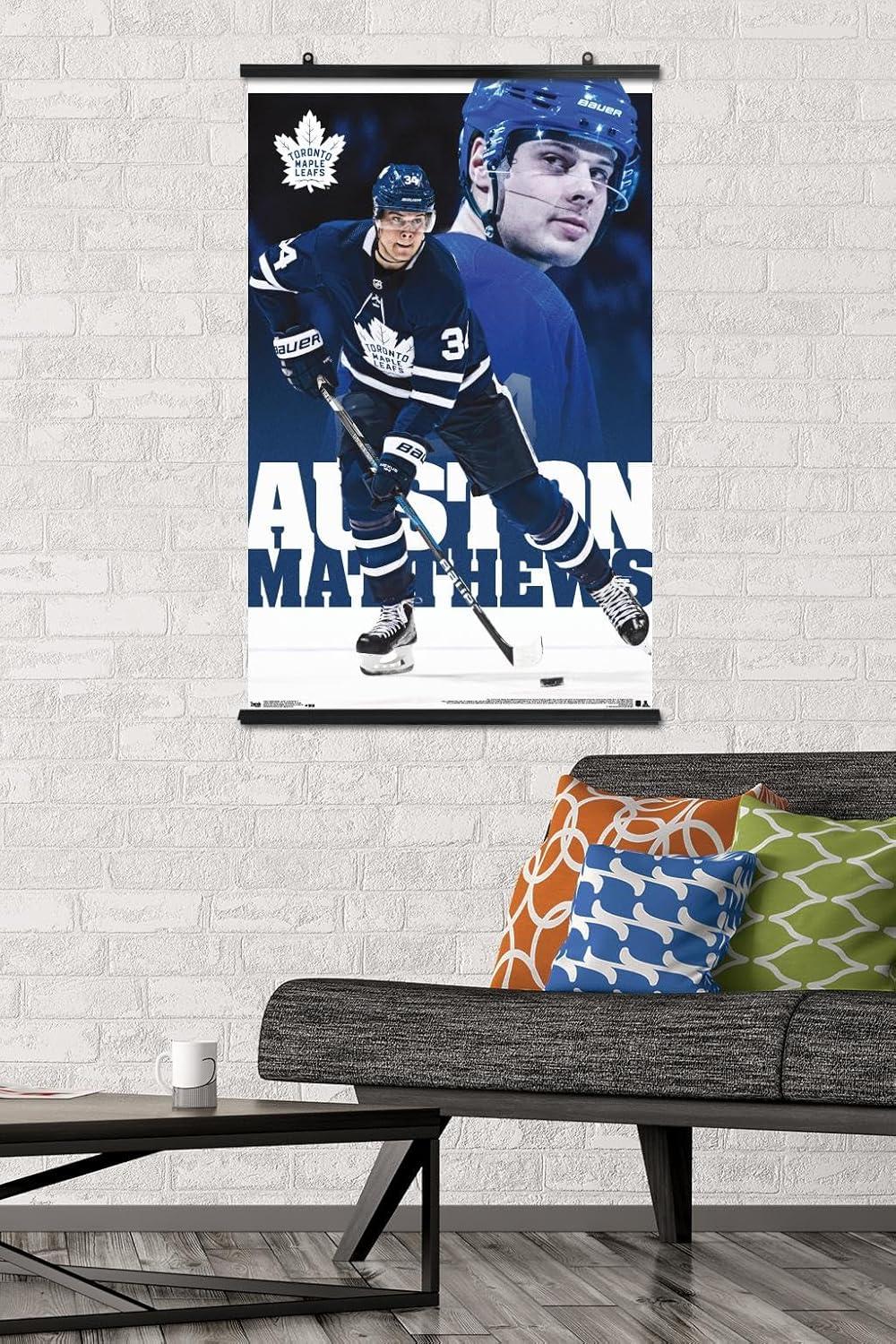 Trends International NHL Toronto Maple Leafs - Auston Matthews 17 Unframed Wall Poster Print Black Clip Bundle 22.375" x 34"