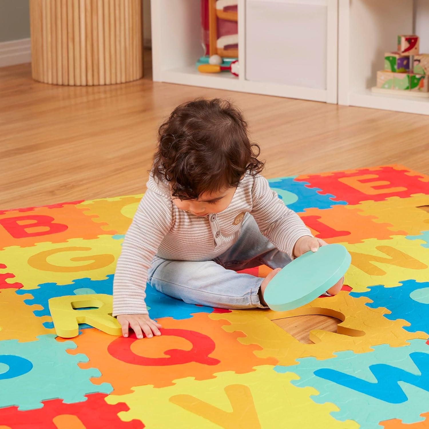 Large Multicolor Foam Alphabet Interlocking Puzzle Mat