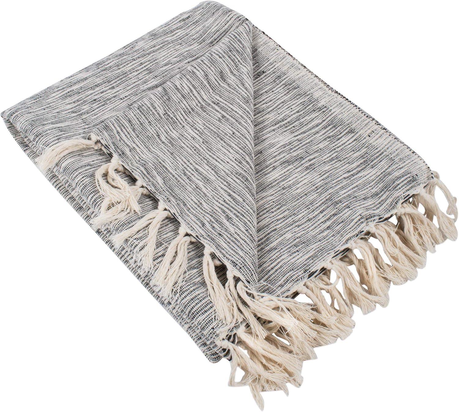 Black Variegated Throw