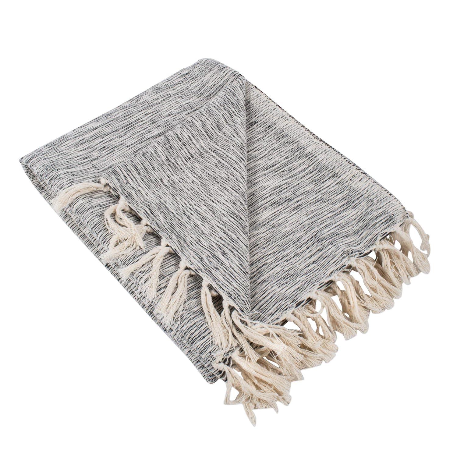 Black Variegated Throw