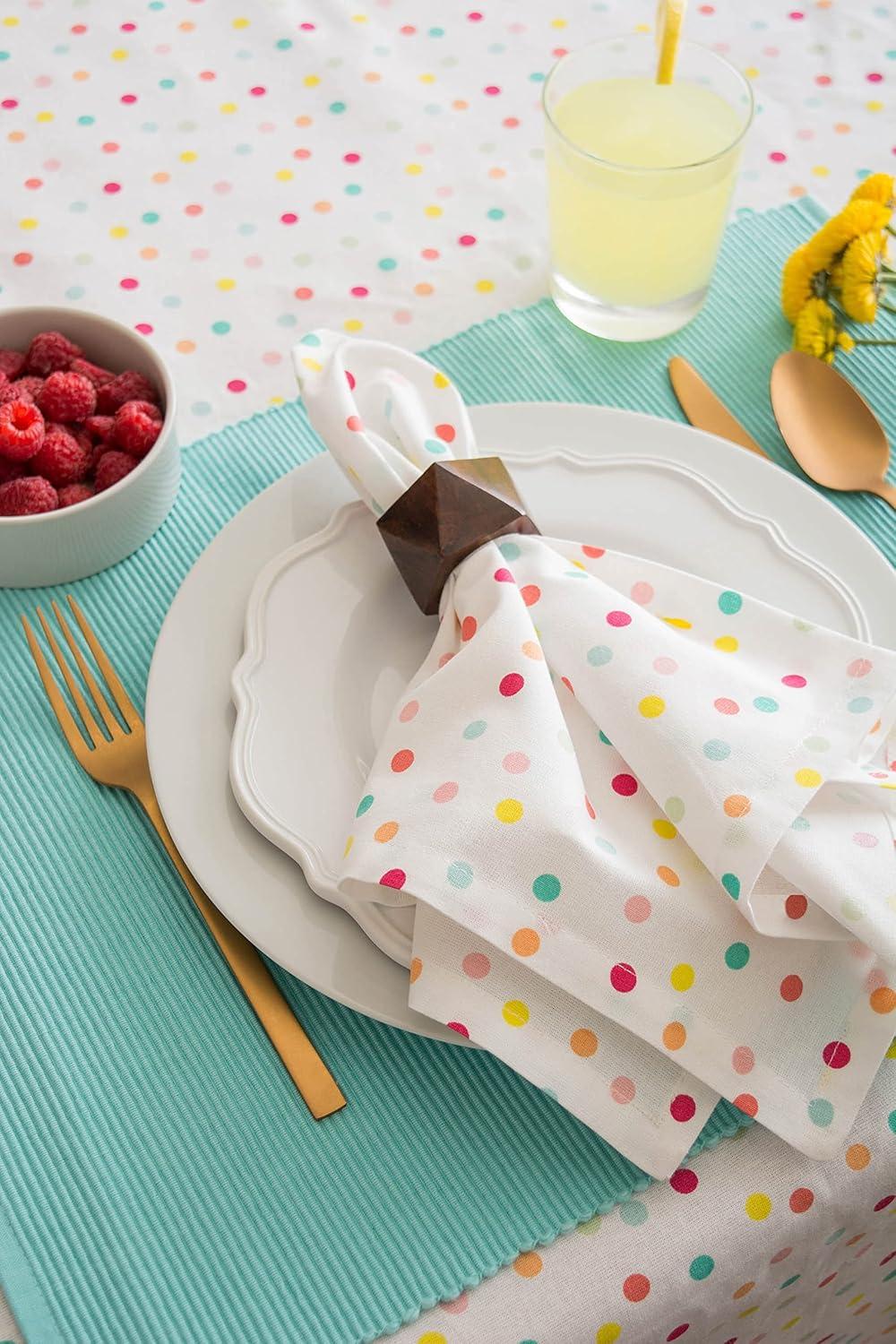 Pastel Multi Polka Dots Cotton Napkin Set of 6