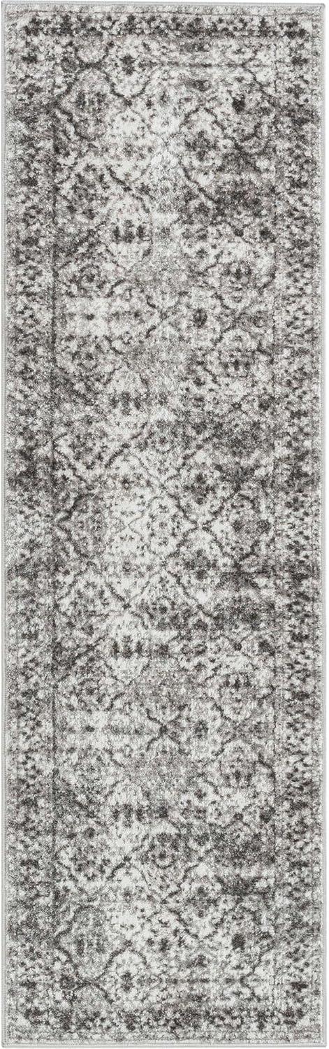 Well Woven Argos Ivory Grey Vintage Oriental Panel Area Rug 8x10 (7'10" x 9'10")