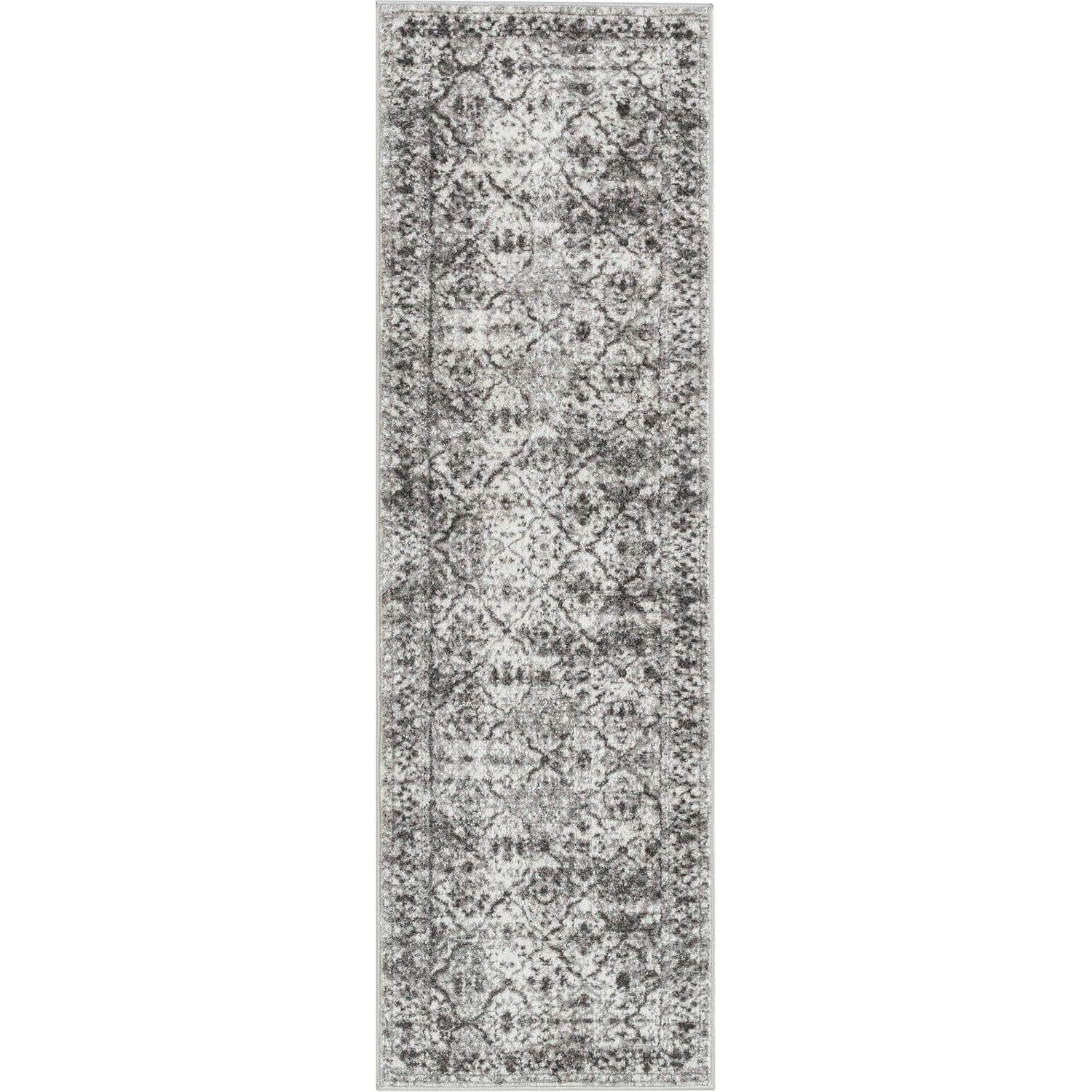 Well Woven Argos Ivory Grey Vintage Oriental Panel Area Rug 8x10 (7'10" x 9'10")