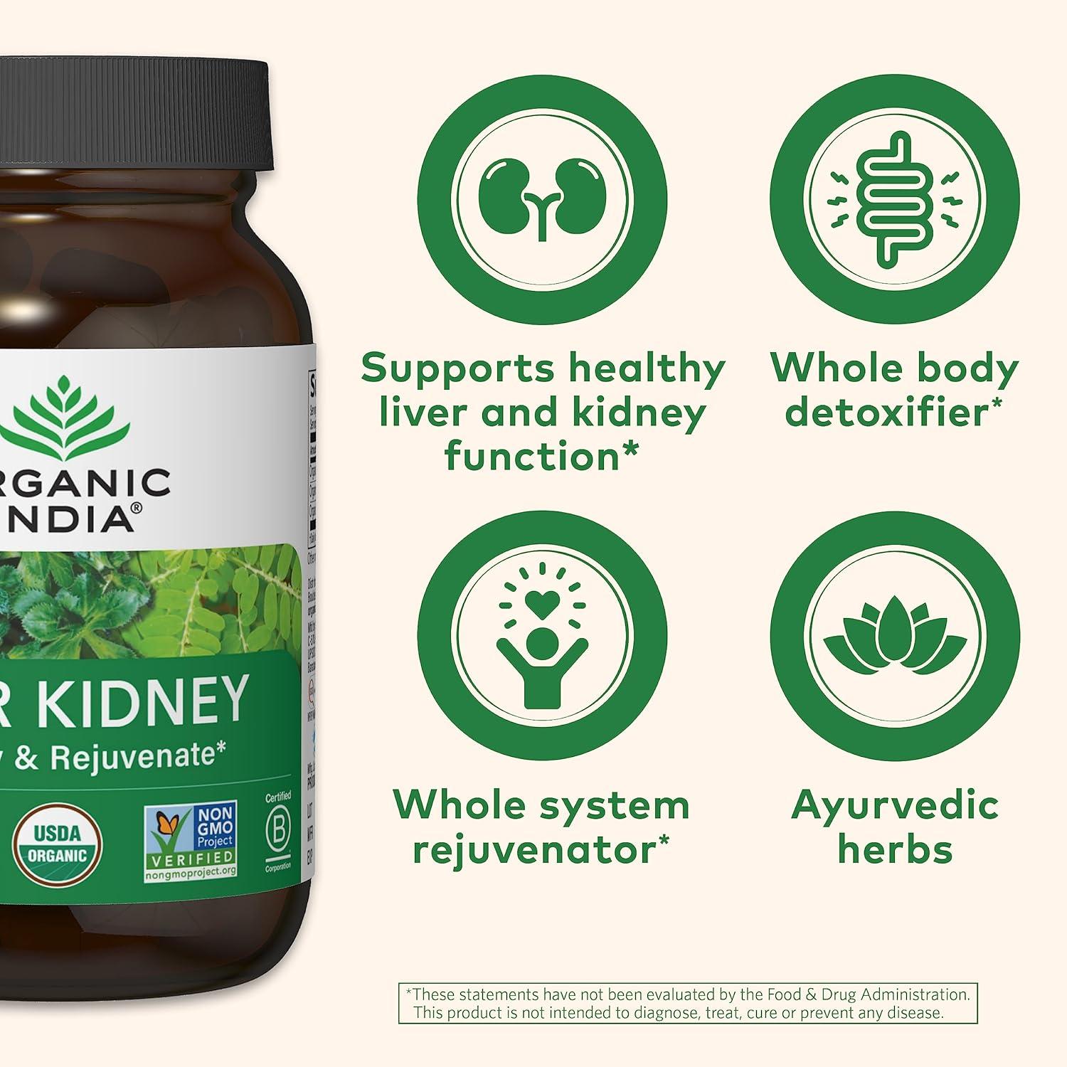 Organic India Liver Kidney, 90 Veg Caps
