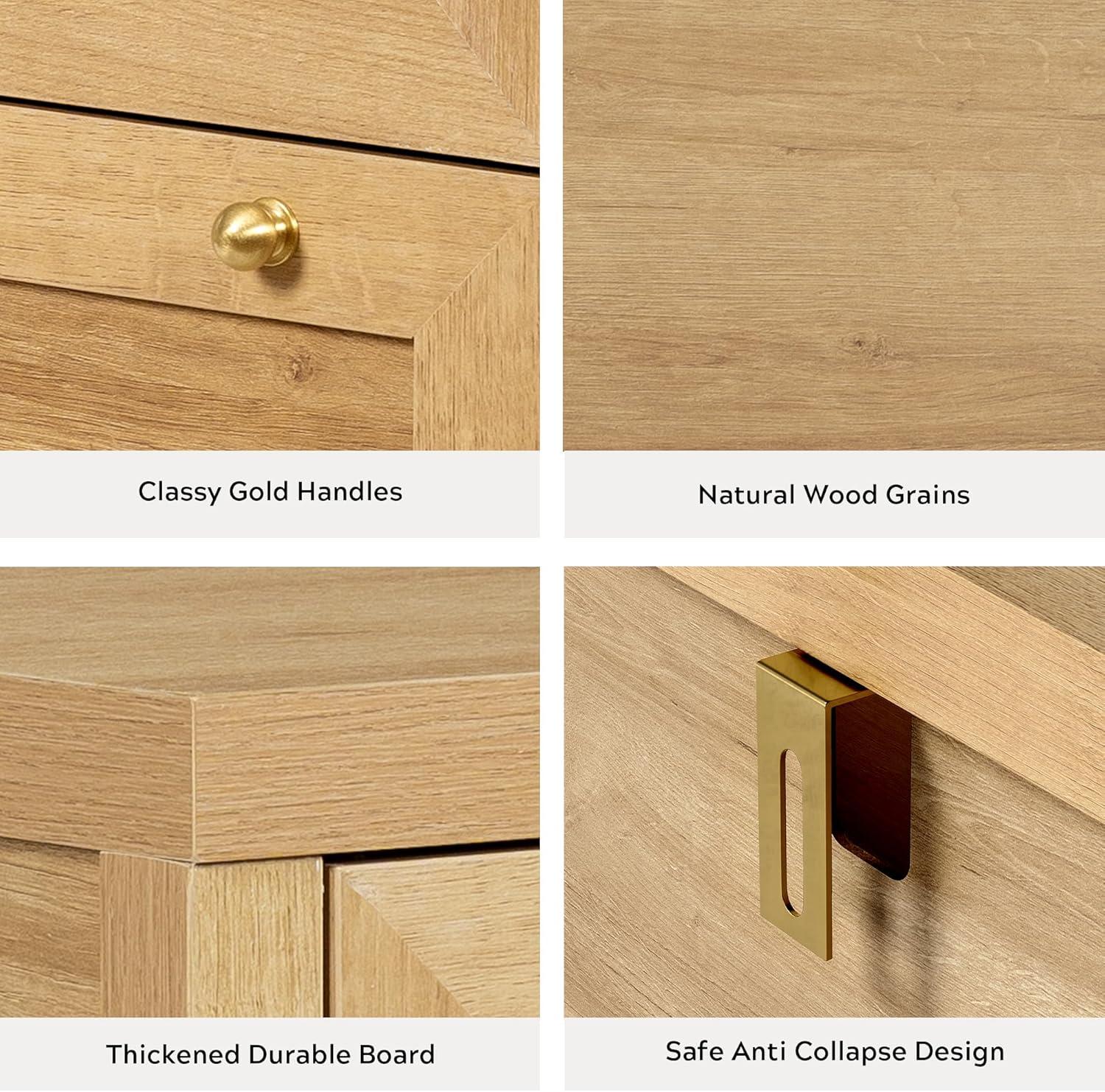 Bay Isle Home™ 3 Drawer Dresser,Wide Chest Of Drawers (Set of 2)