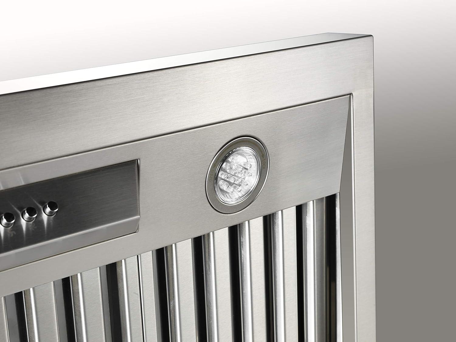NXR Professional Ranges 30" Stainless Steel 800 CFM Under Cabinet Range Hood with Baffle Filter