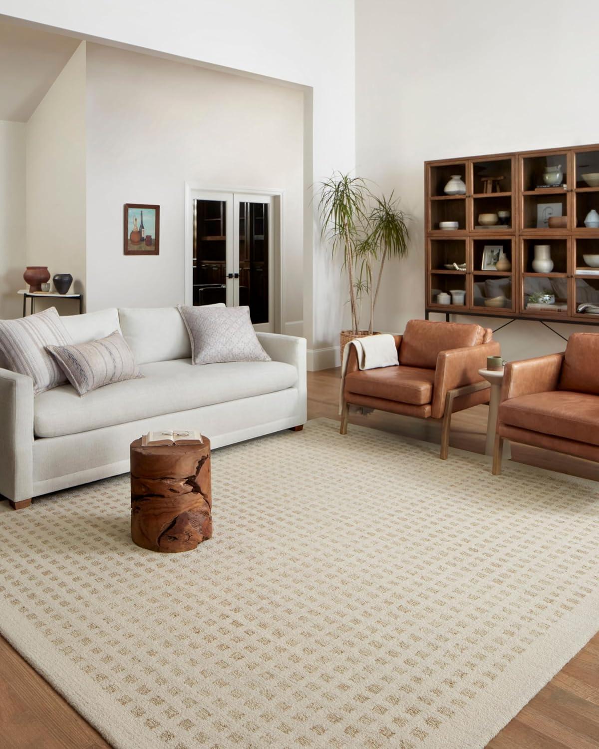 Chris Loves Julia x Loloi Polly Handmade Ivory/Natural Rug
