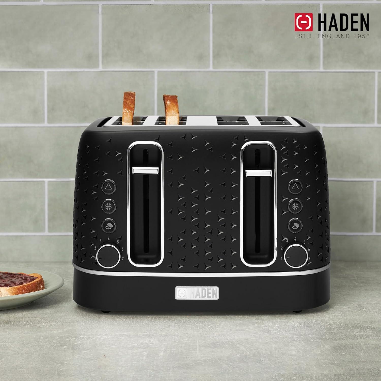 HADEN Starbeck Black 4-Slice Toaster