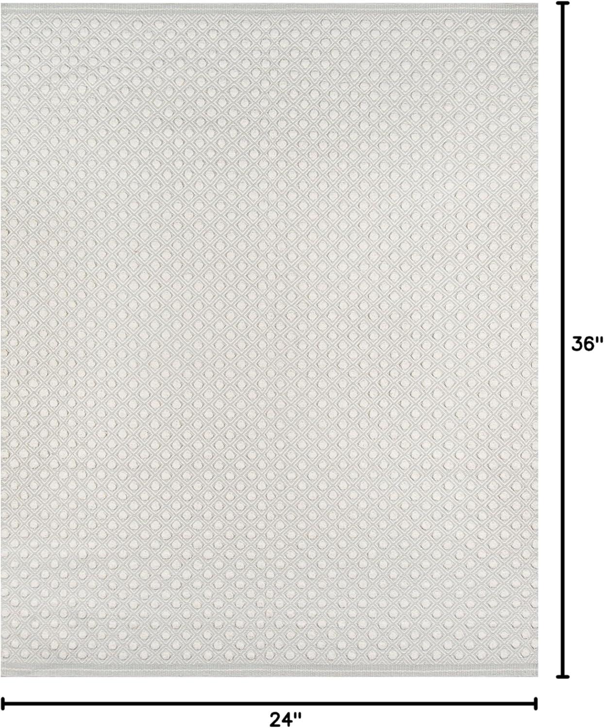 Langdon Geometric Handmade Flatweave Wool Gray Area Rug