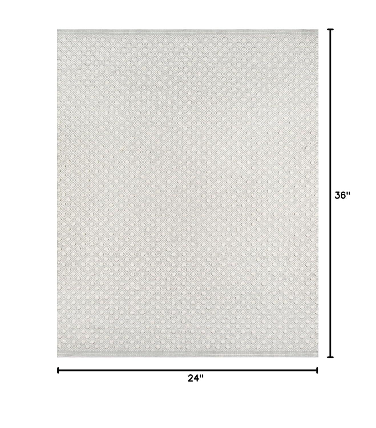 Langdon Geometric Handmade Flatweave Wool Gray Area Rug