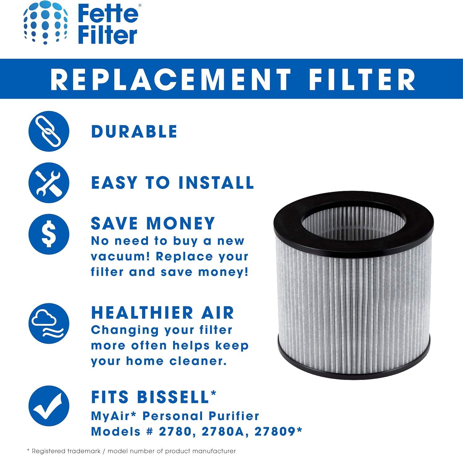 BISSELL MyAir Personal Air Purifier Filter Compatible with 2780