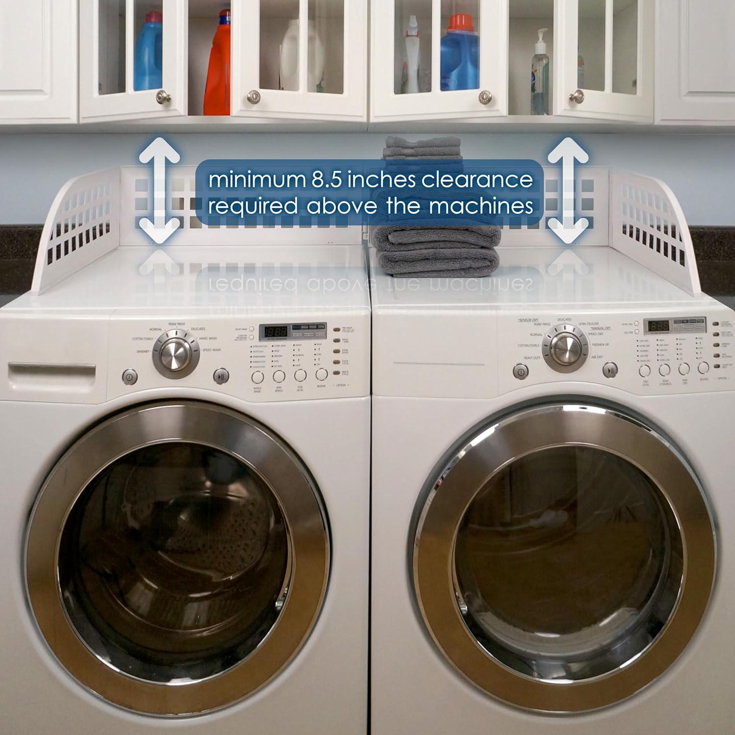 Haus Maus The Original Laundry Guard - Stop Laundry Falling Behind Washer/Dryer - Invented by a US Mom - Made in North America - Magnetic - Fits Most Front Loading Machines - Top of Fridge - Grey