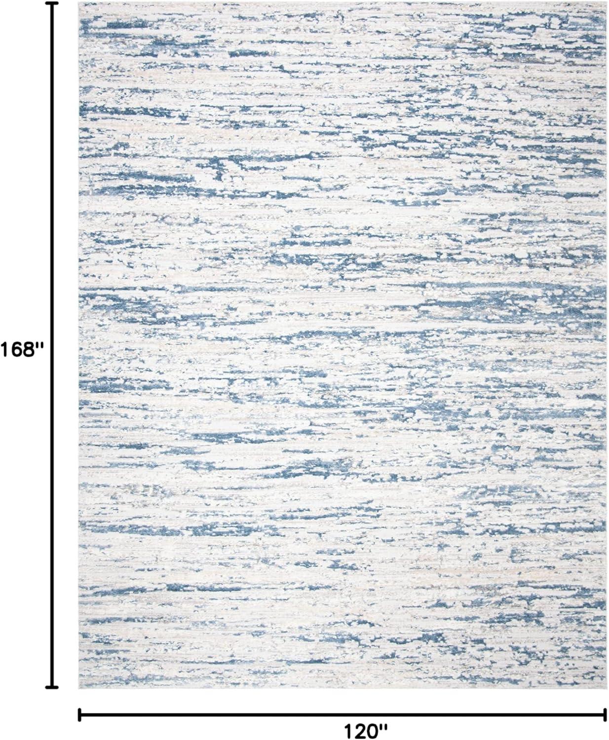 SAFAVIEH Amelia Lester Abstract Area Rug, Ivory/Blue, 10' x 14'
