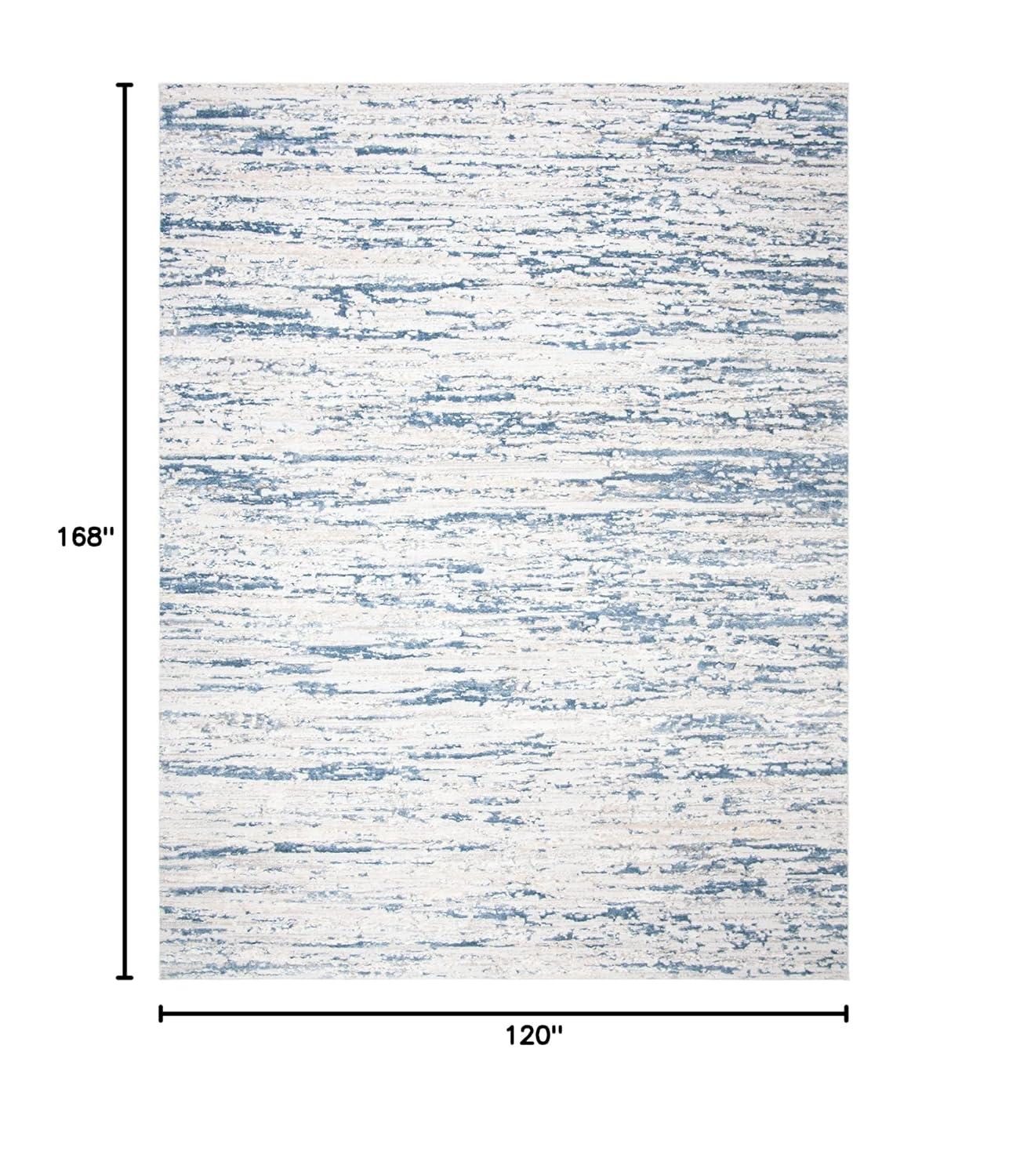 SAFAVIEH Amelia Lester Abstract Area Rug, Ivory/Blue, 10' x 14'