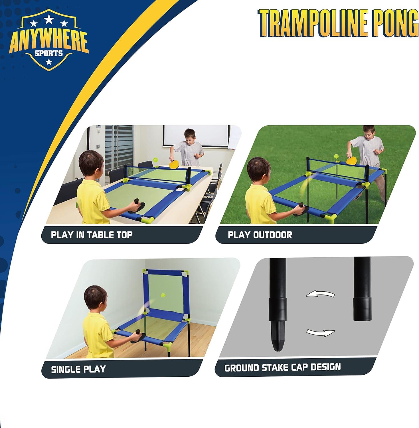 Thin Air Trampoline Pong & Table Tennis - 29pc