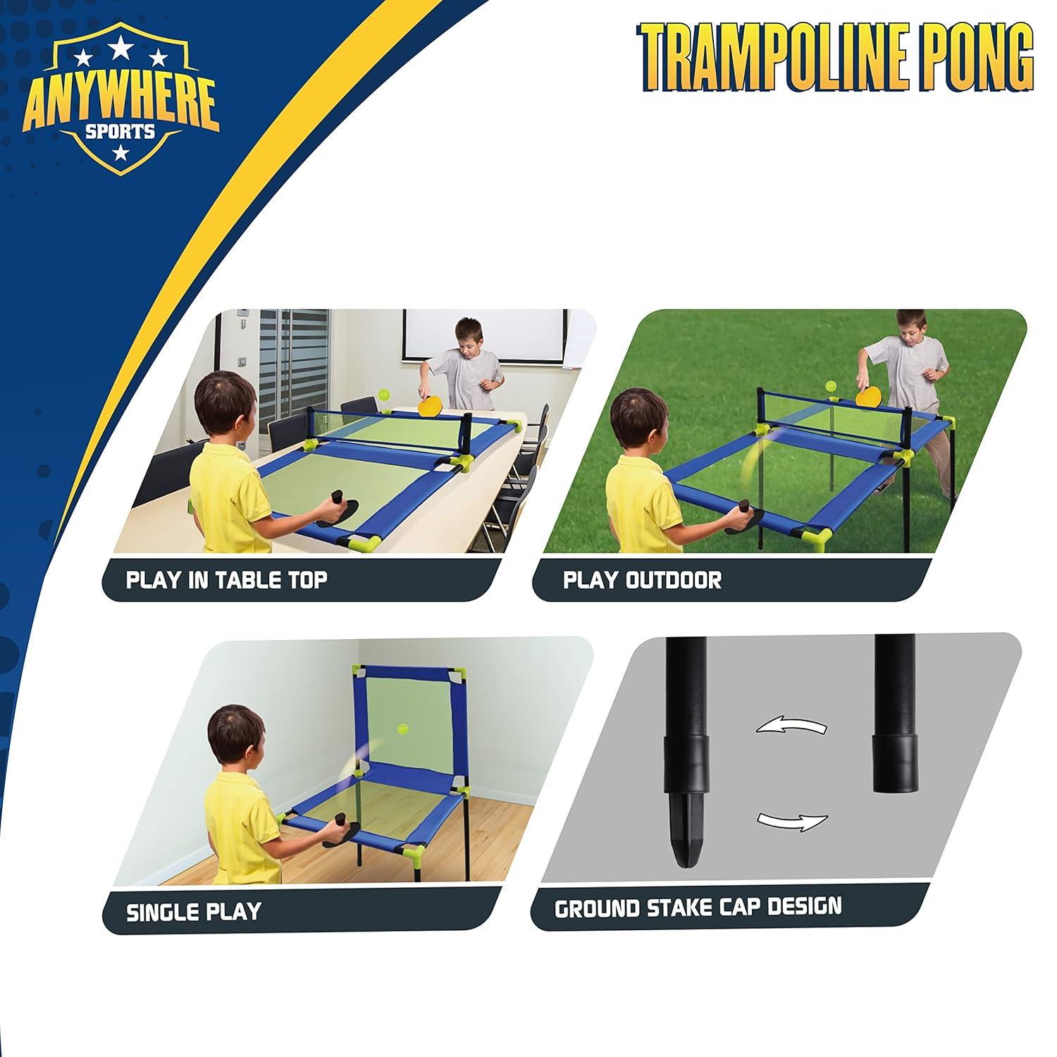 Thin Air Trampoline Pong & Table Tennis - 29pc