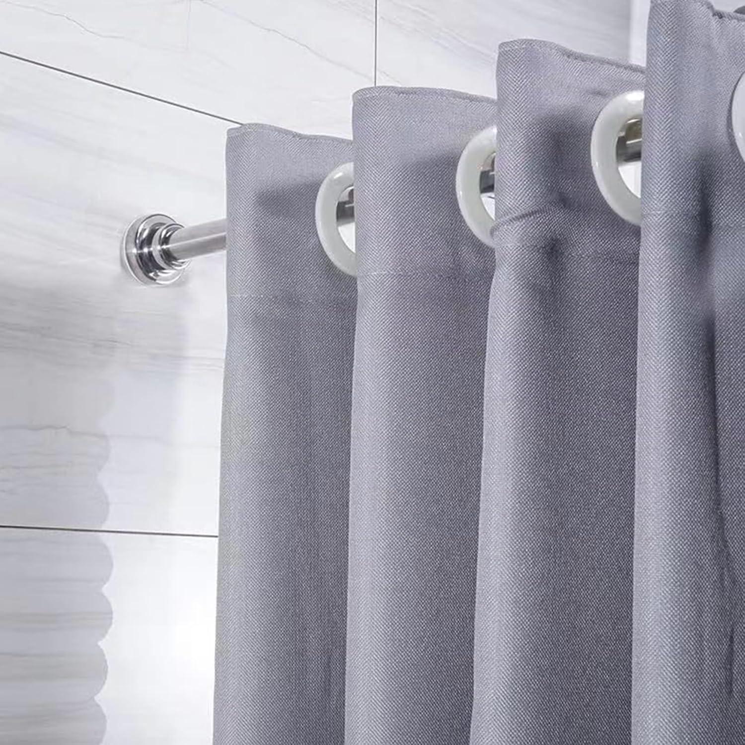 Maxda Premium 43"- 72" Adjustable Rustproof Straight Tension Shower Curtain Rod- No Drill