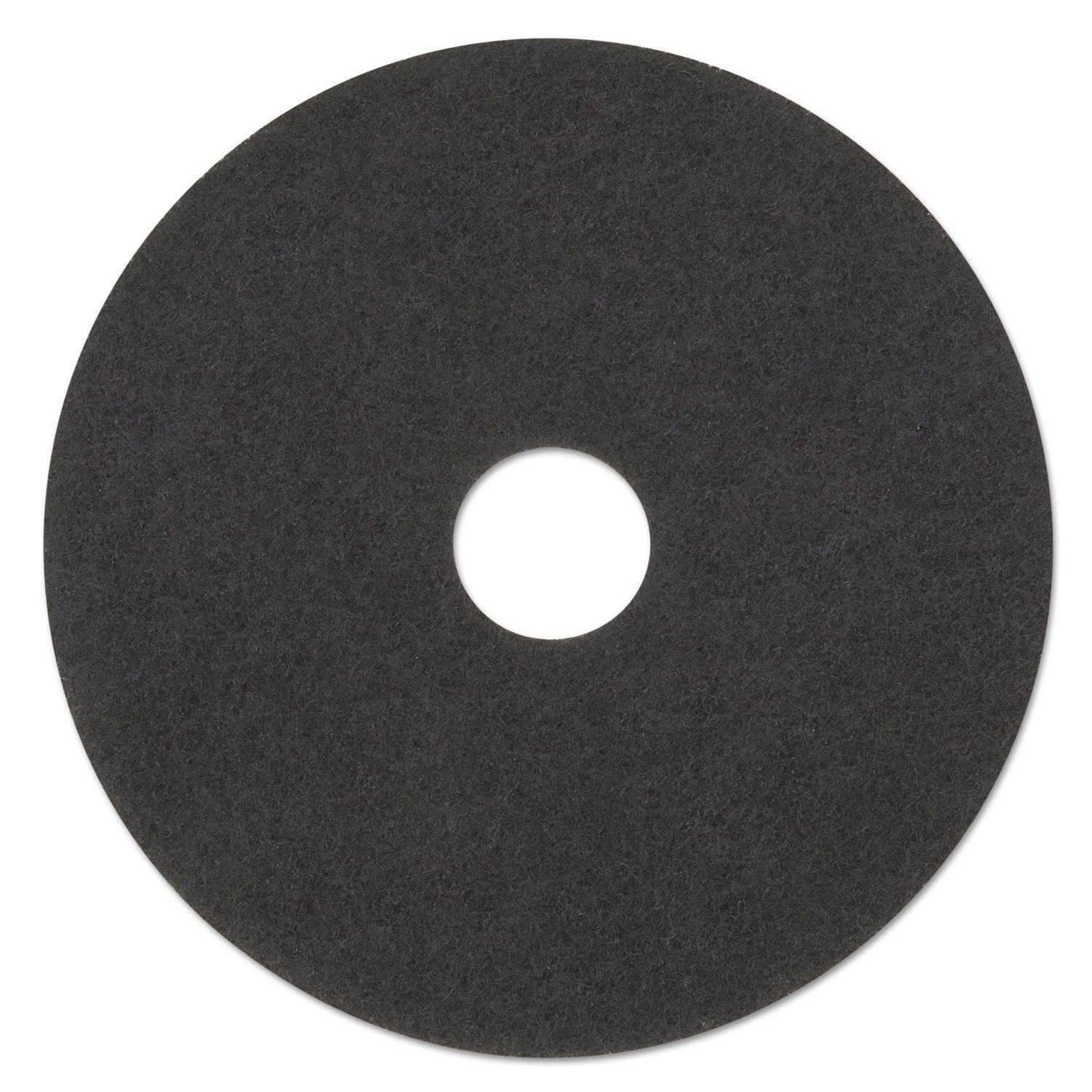 3M Low-Speed Stripper Floor Pad 7200, 20" Diameter, Black, 5/Carton