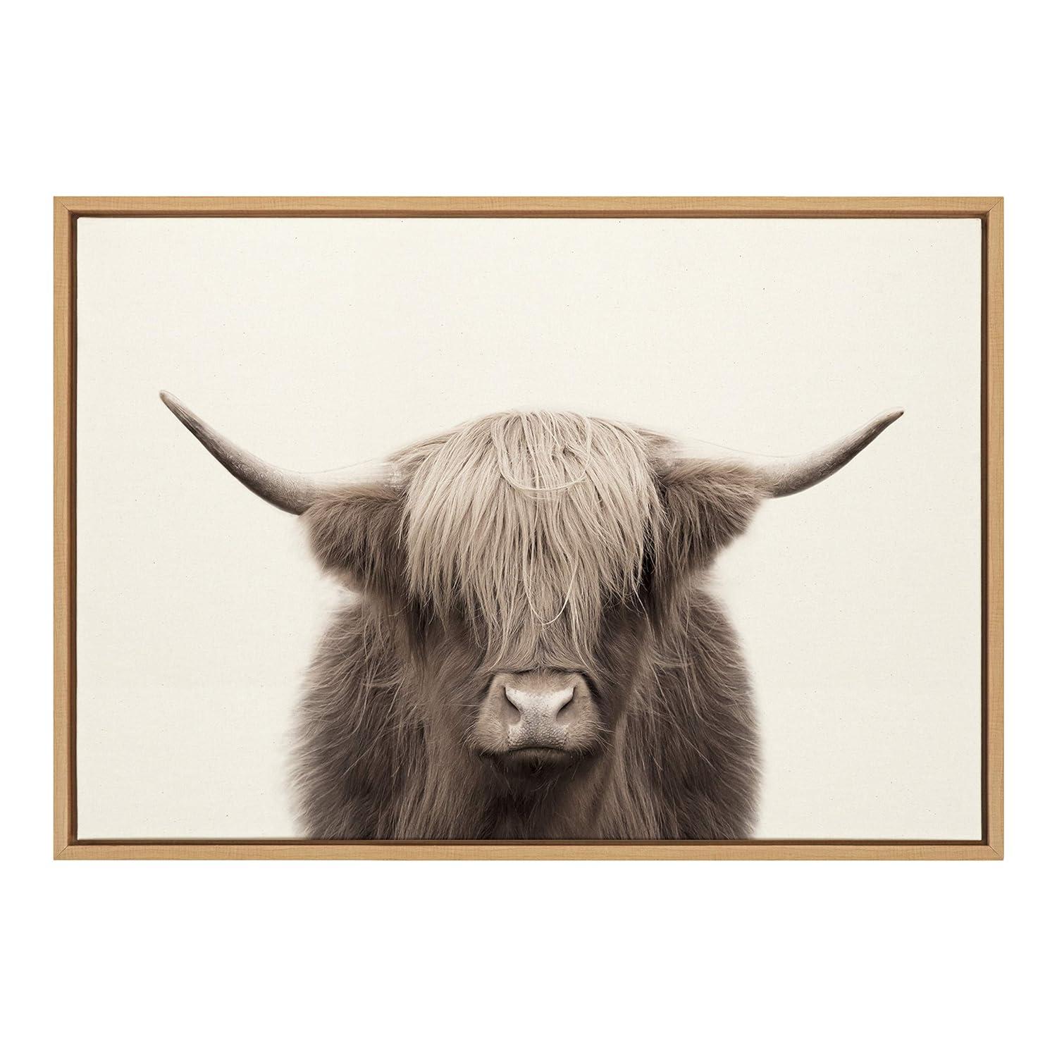 Williston Forge Jeylan " Hey Dude Highland Cow BW " by The Creative Bunch Studio