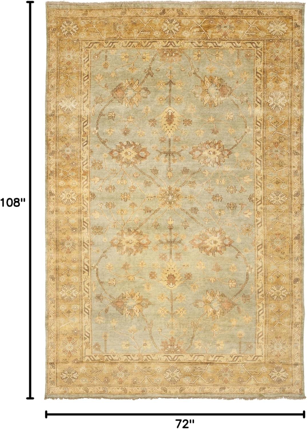 Oushak Hand Knotted Wool Floral Rug