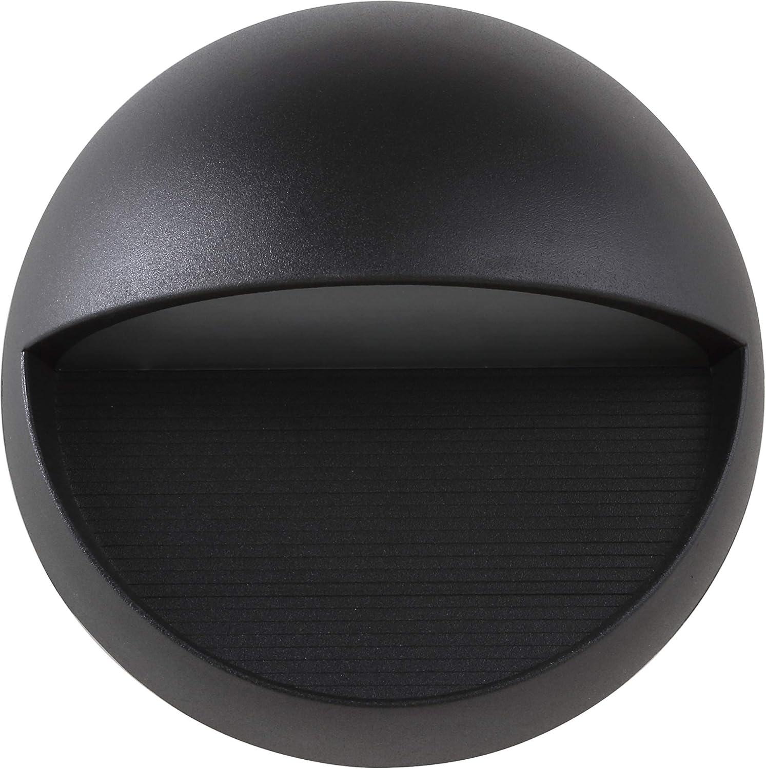 Orbe 6.25" Black Iron Outdoor LED Wall Sconce