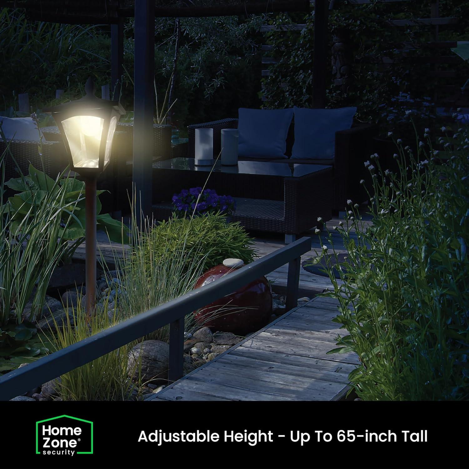 Home Zone Solar Lamp Post Light - 65" Tall, for Outdoor/Garden/Yard Decoration and Lighting
