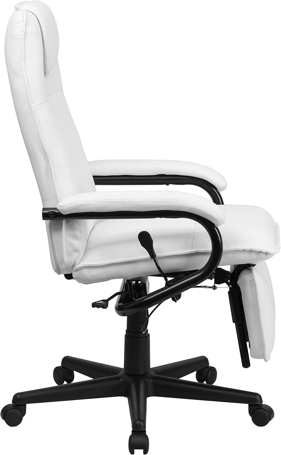 Flash Furniture High Back LeatherSoft Executive Reclining Ergonomic Swivel Office Chair with Arms