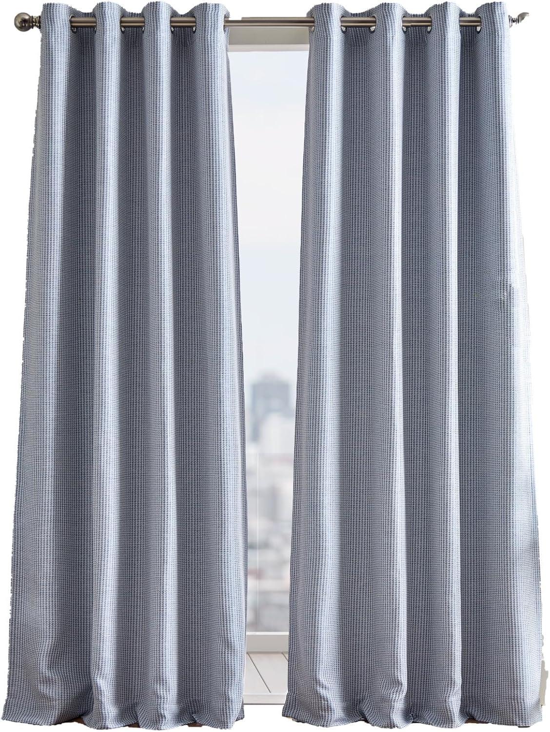 Rivington Jacquard Room Darkening Lined Grommet Curtain Panels (Set of 2)