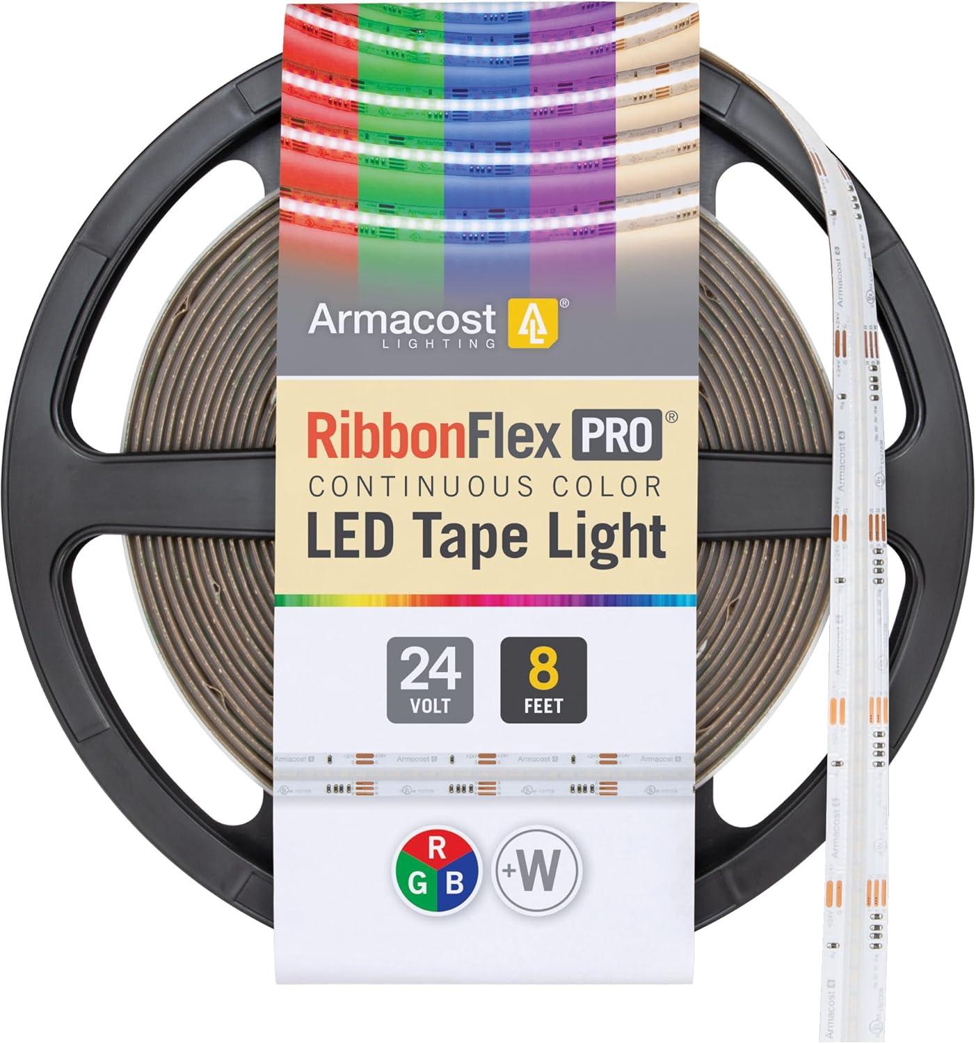 8-Foot RGB+W LED Tape Light with Continuous Color Display