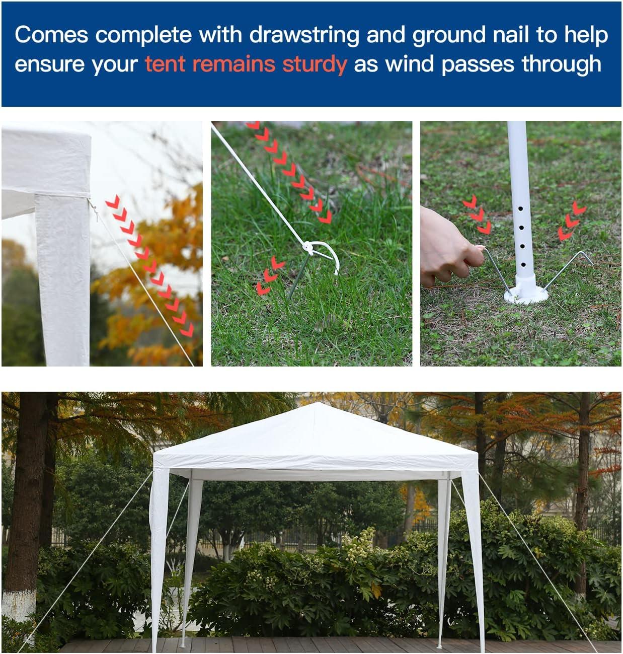 FDW Party Tent Portable Outdoor Canopy Tent Sturdy  Easy Assembly Outdoor Tents for  Wedding Partfor Camping Shelter BBQ Cater Events Beach