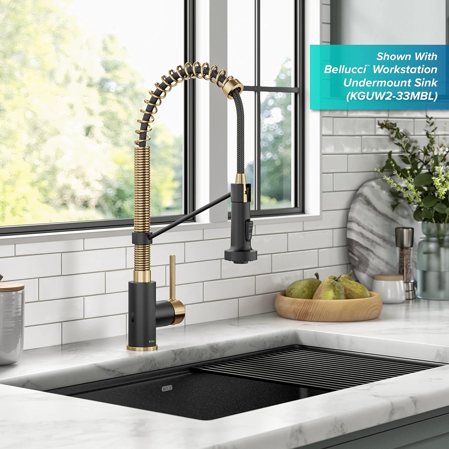 Kraus Bolden Touchless Sensor Commercial Style 2-Function Single Handle Pull-Down Kitchen Faucet